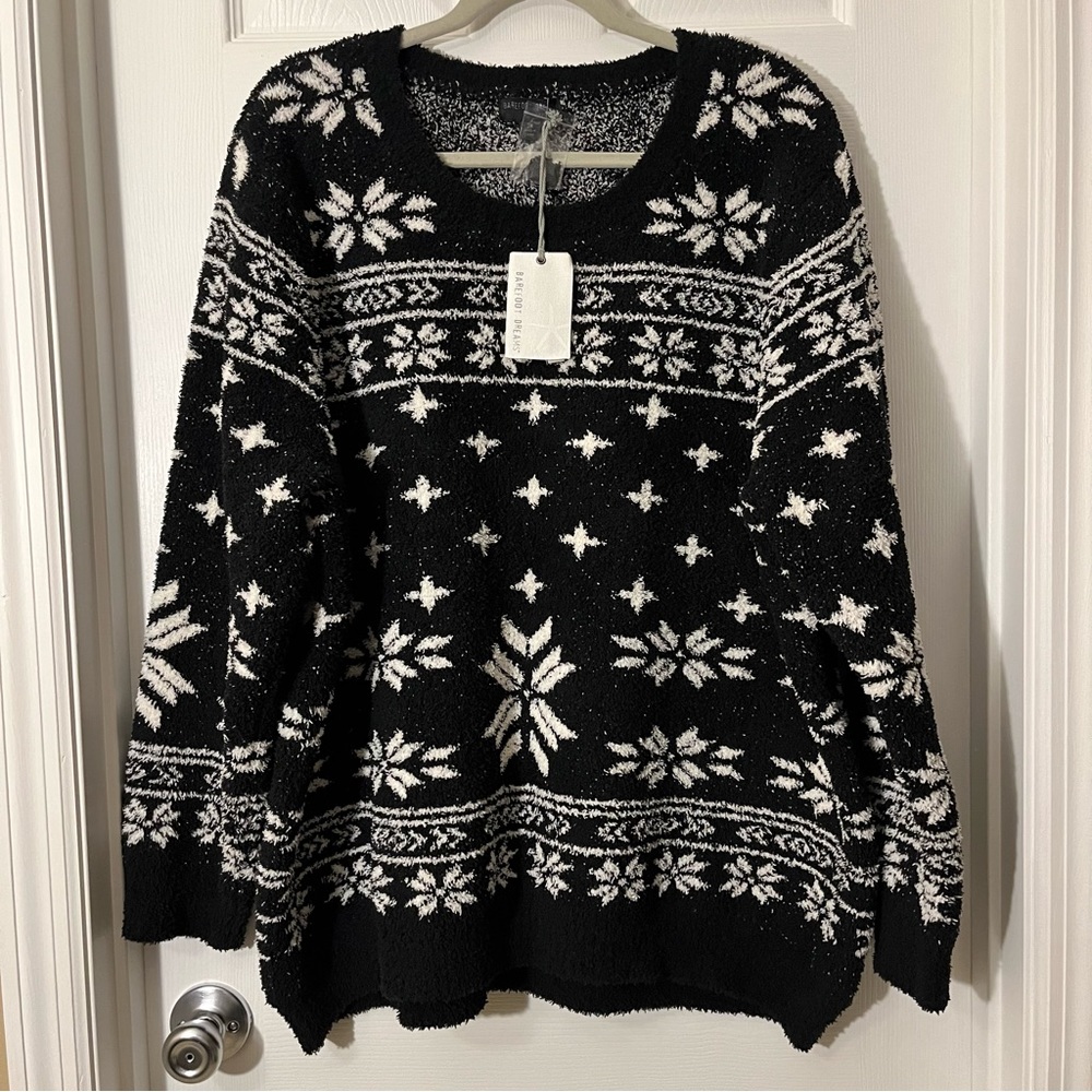 Barefoot Dreams Cozychic Fair Isle Pullover Sweater